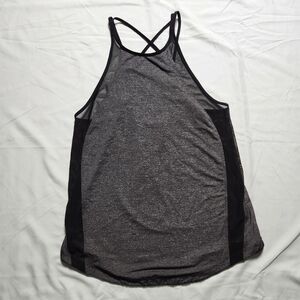 Lululemon Womens XS/ S Run Off-Route Tank Top Grey Black Lightweight
